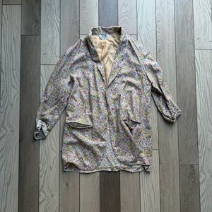 Vintage STAR CCC Light Floral Blazer - Pastel Multicolor Made in USA small